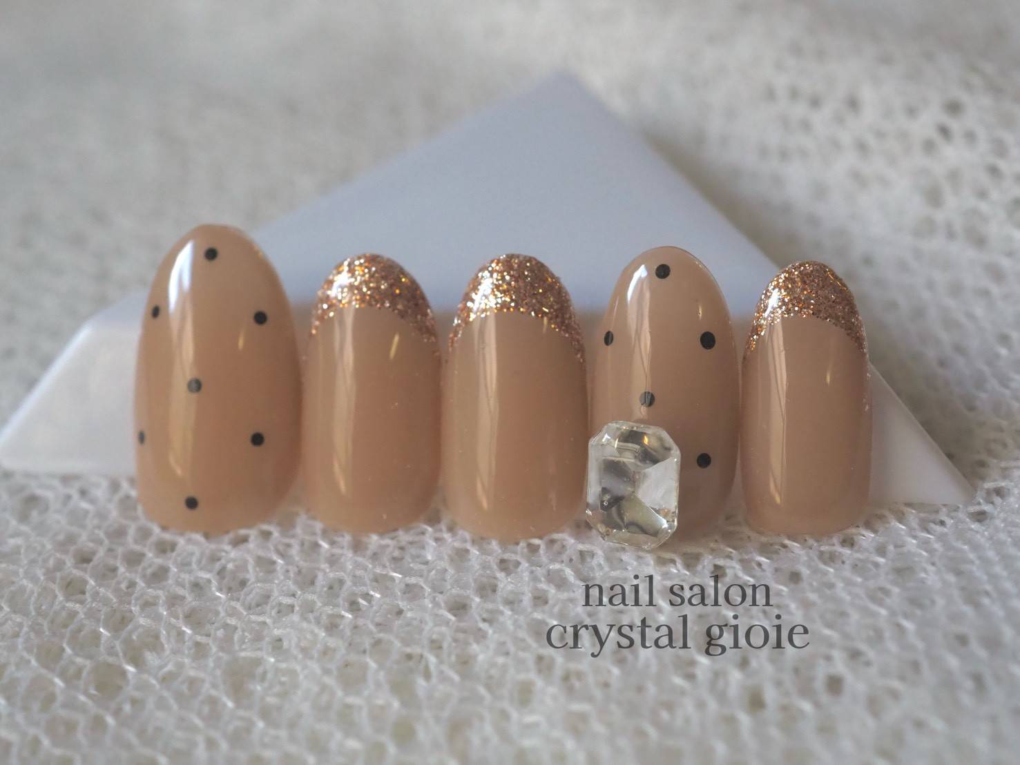 ラメフレンチきらきらパーツ